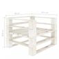 Preview: Garten-Palettensofa mit Kissen in Creme Holz