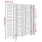 Preview: 6-tlg. Raumteiler Weiß Massivholz Paulownia
