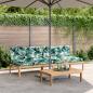 Preview: ARDEBO.de - Garten-Mittelsofas aus Paletten 2 Stk. mit Kissen Akazienholz