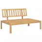 Preview: Garten-Mittelsofas aus Paletten 2 Stk. mit Kissen Akazienholz