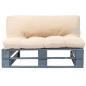 Preview: Outdoor-Sofa Paletten mit Kissen in Sandfarben Kiefernholz
