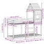 Preview: Etagenbett ohne Matratze 90x200 cm Massivholz Kiefer