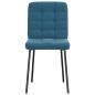 Preview: Esszimmerstühle 6 Stk. Blau Samt