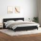 Preview: ARDEBO.de - Boxspringbett mit Matratze Schwarz 180x220 cm Samt