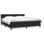 Preview: Boxspringbett mit Matratze Schwarz 180x220 cm Samt