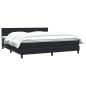 Preview: Boxspringbett mit Matratze Schwarz 180x220 cm Samt