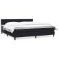 Preview: Boxspringbett mit Matratze Schwarz 180x220 cm Samt