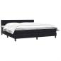 Preview: Boxspringbett mit Matratze Schwarz 180x220 cm Samt
