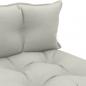 Preview: Garten-Paletten-Mittelsofa mit Kissen in Taupe Holz