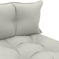 Preview: Garten-Paletten-Mittelsofa mit Kissen in Taupe Holz