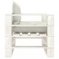 Preview: Garten-Palettensofa mit Kissen in Beige Holz