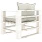Preview: Garten-Palettensofa mit Kissen in Beige Holz