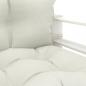 Preview: Garten-Palettensofa mit Kissen in Beige Holz