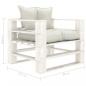Preview: Garten-Palettensofa mit Kissen in Beige Holz