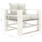 Preview: Garten-Palettensofa mit Kissen in Beige Holz