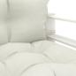 Preview: Garten-Palettensofa mit Kissen in Beige Holz