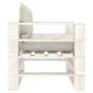 Preview: Garten-Palettensofa mit Kissen in Beige Holz