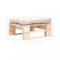 Preview: Garten-Palettenhocker mit Kissen Holz Natur
