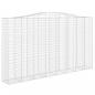 Preview: Gabionen mit Hochbogen 4 Stk. 400x50x220/240cm Verzinktes Eisen
