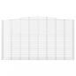 Preview: Gabionen mit Hochbogen 3 Stk. 400x50x220/240cm Verzinktes Eisen
