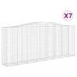 Preview: Gabionen mit Hochbogen 7 Stk. 400x50x160/180cm Verzinktes Eisen