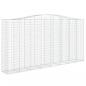 Preview: Gabionen mit Hochbogen 4 Stk. 400x50x200/220cm Verzinktes Eisen