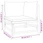 Preview: 4-tlg. Garten-Lounge-Set mit Hellgrauen Kissen Bambus