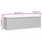 Preview: Hockerbank mit Sitzkissen Schwarz 110x30x40 cm Poly Rattan