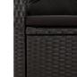 Preview: 5-tlg. Garten-Essgruppe mit Kissen Schwarz Poly Rattan