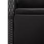 Preview: 5-tlg. Garten-Essgruppe mit Kissen Schwarz Poly Rattan