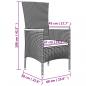 Preview: 5-tlg. Garten-Essgruppe mit Kissen Schwarz Poly Rattan