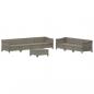 Preview: 8-tlg. Garten-Lounge-Set mit Kissen Grau Poly Rattan