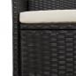 Preview: 7-tlg. Garten-Essgruppe mit Kissen Schwarz Poly Rattan