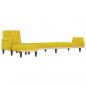 Preview: Schlafsofa in L-Form Gelb 271x140x70 cm Samt