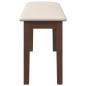 Preview: Bank 90 cm Braun Massivholz Gummibaum