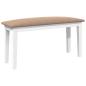 Preview: Bank 90 cm Weiß Massivholz Gummibaum