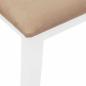 Preview: Bank 90 cm Weiß Massivholz Gummibaum