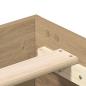 Preview: Bettgestell ohne Matratze Artisan-Eiche 90x200cm Holzwerkstoff