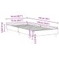Preview: Bettgestell ohne Matratze Betongrau 75x190 cm Holzwerkstoff