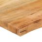 Preview: Tischplatte mit Baumkante 40x40x2,5 cm Massivholz Mango
