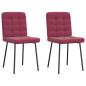 Preview: ARDEBO.de - Esszimmerstühle 2 Stk. Weinrot Samt