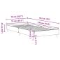 Preview: Bettgestell ohne Matratze Grau Sonoma 75x190 cm Holzwerkstoff