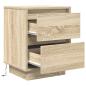Preview: Nachttische mit LED-Leuchten 2 Stk. Sonoma-Eiche 38x34x50 cm