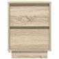 Preview: Nachttische mit LED-Leuchten 2 Stk. Sonoma-Eiche 38x34x50 cm
