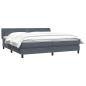 Preview: Boxspringbett mit Matratzen Dunkelgrau 180x210 cm Samt