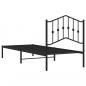 Preview: Bettgestell mit Kopfteil Metall Schwarz 90x200 cm