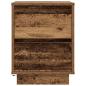 Preview: Nachttische mit LED-Leuchten 2 Stk. Altholz-Optik 38x34x50 cm