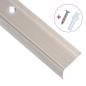 Preview: Treppenkantenprofile in L-Form 5 Stk. Aluminium 90cm Champagner