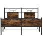 Preview: Bettgestell ohne Matratze Räuchereiche 150x200 cm Holzwerkstoff