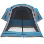 Preview: Tunnel-Familienzelt 8 Personen Blau Wasserdicht